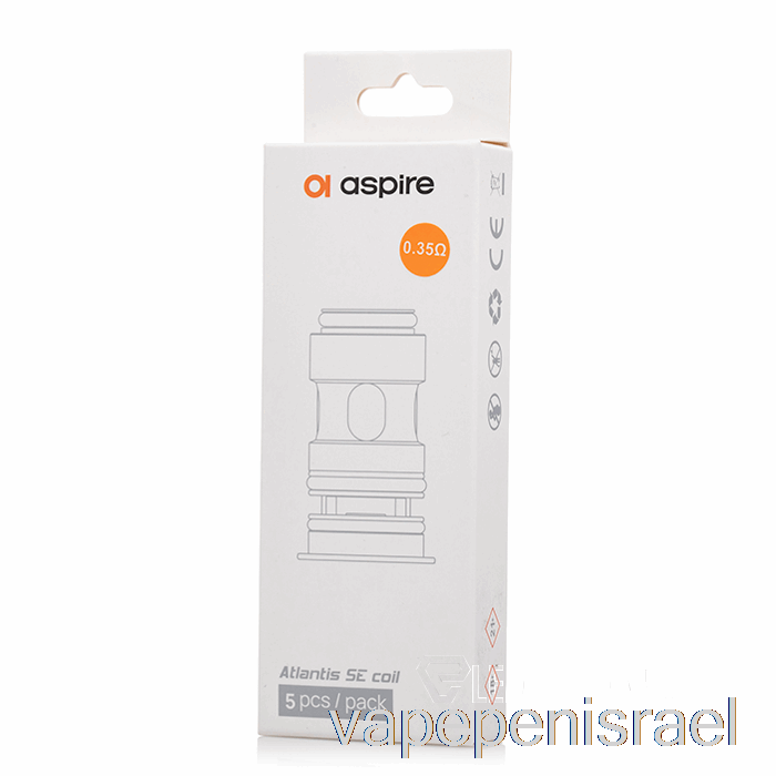 סלילי חלופי Vape Israel Aspire Atlantis Se חד פעמי 0.35ohm סלילים